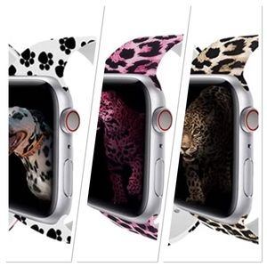 3-Pack Apple Watch Band Soft Silicone Waterproof Sport Wristbands Strap Prints